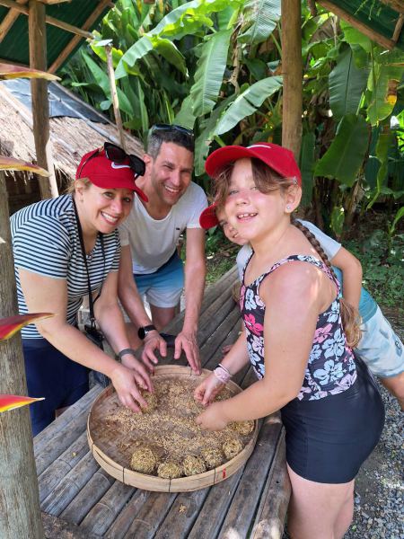 Rolling elephant food balls with the family - lifeonwheel.com