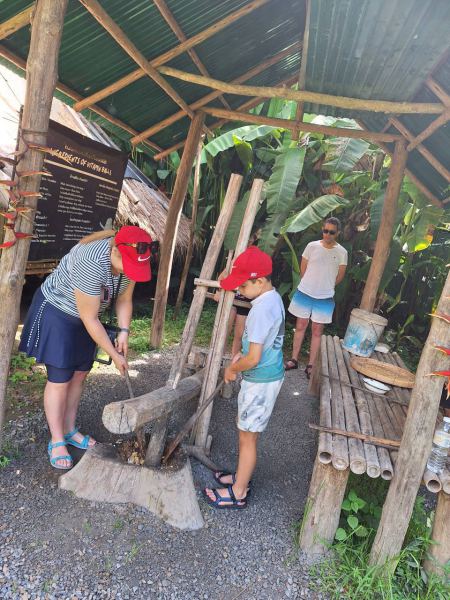 Pounding elephant medicine balls at the care centre - lifeonwheel.com