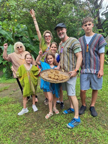 A family celebrating with a tray of elephant treats - lifeonwheel.com