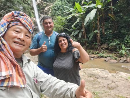 Thumbs up from our guide and guests at the falls - lifeonwheel.com